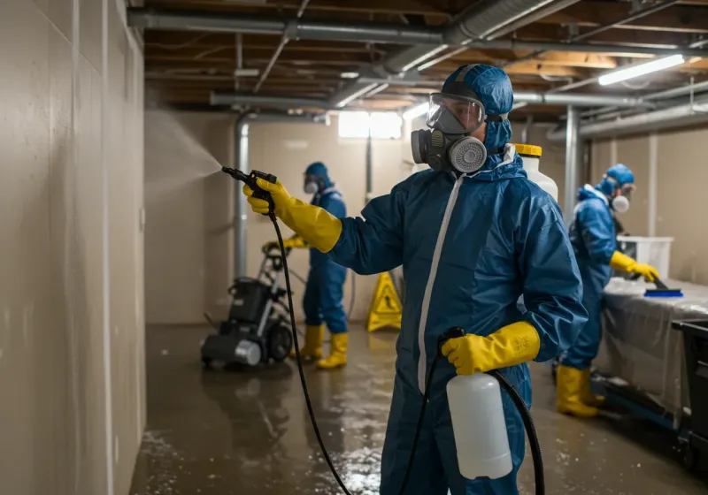 Basement Sanitization and Antimicrobial Treatment process in Baldwin, LA